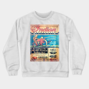 Old Indian Motorcycles Poster Crewneck Sweatshirt